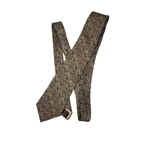 Charing Cross Brown Paisley Silk Tie - Picture 5 of 6